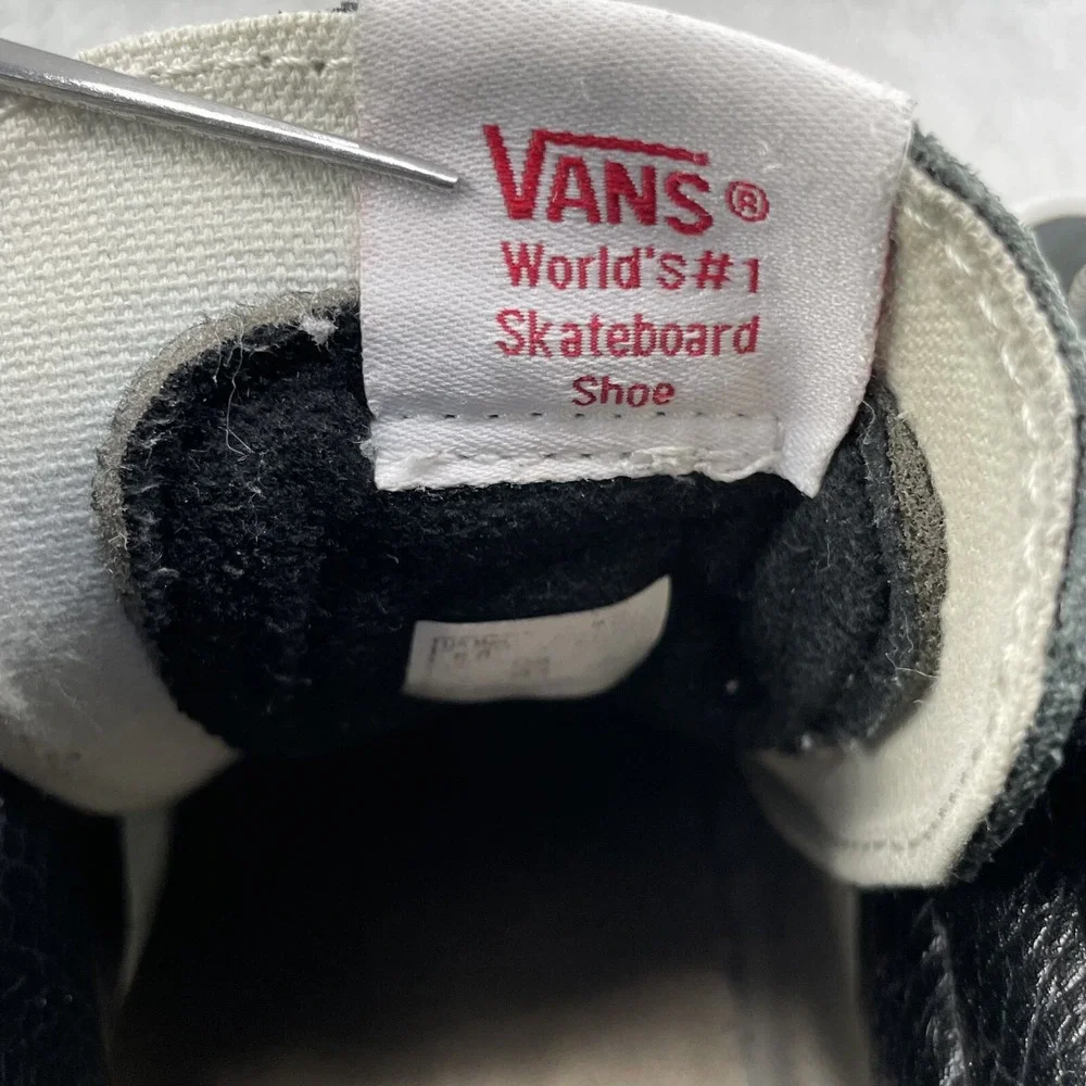 Vans Old Skool Shoes Men's 8 Black High Canvas Sneakers Skateboarding Streetwear